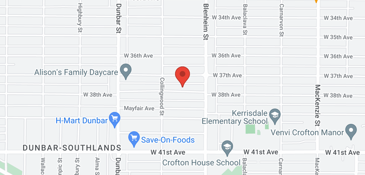 map of 3407 W 38TH AVENUE